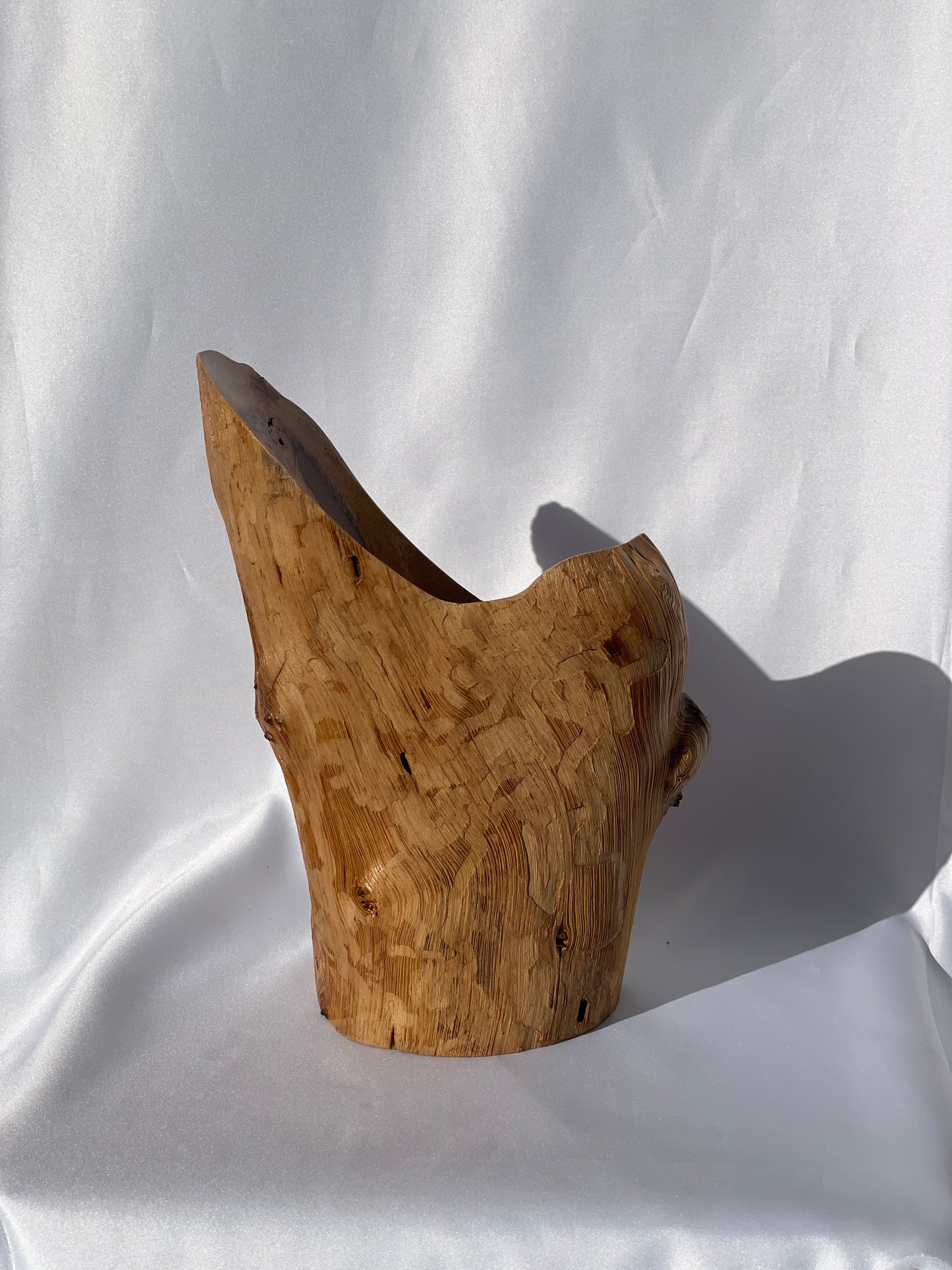 Pecan log vase