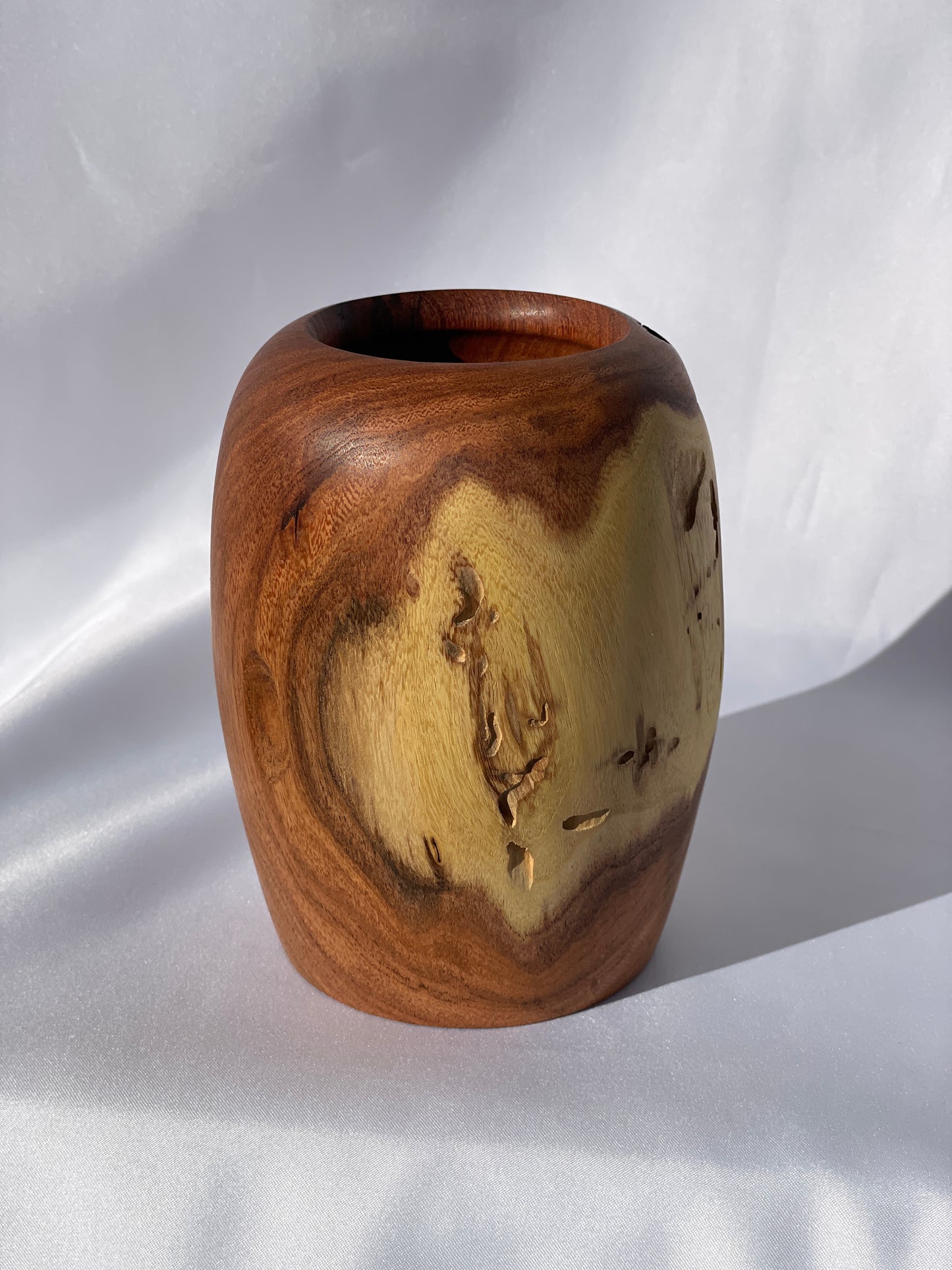 Mesquite natural side vase
