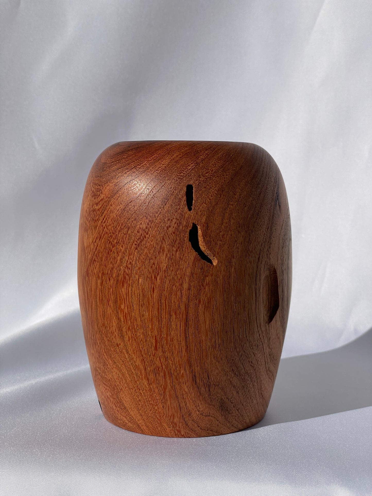 Mesquite natural side vase