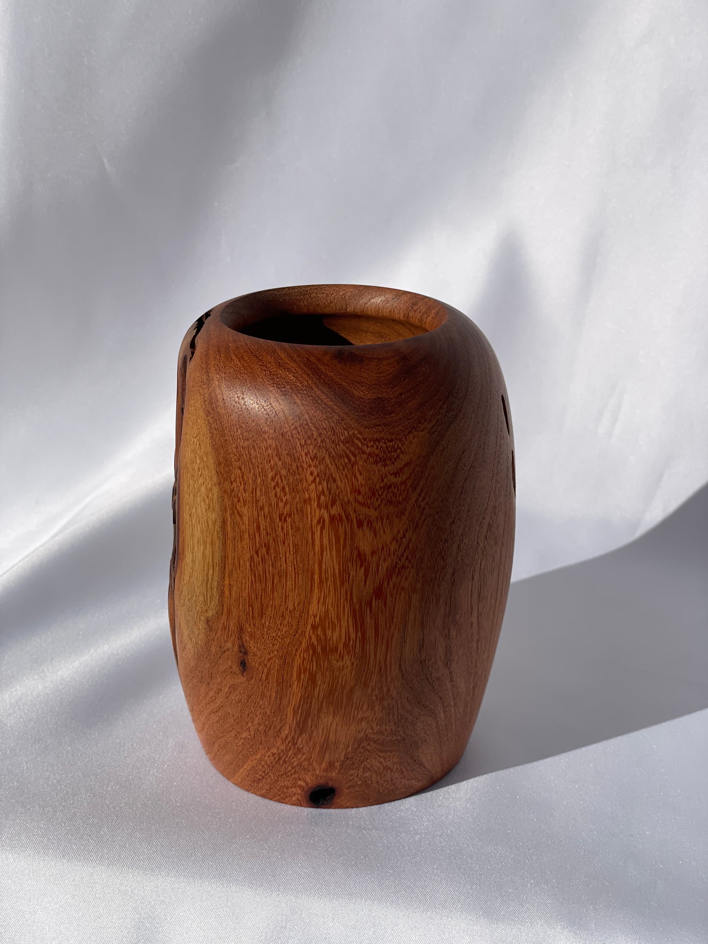 Mesquite natural side vase