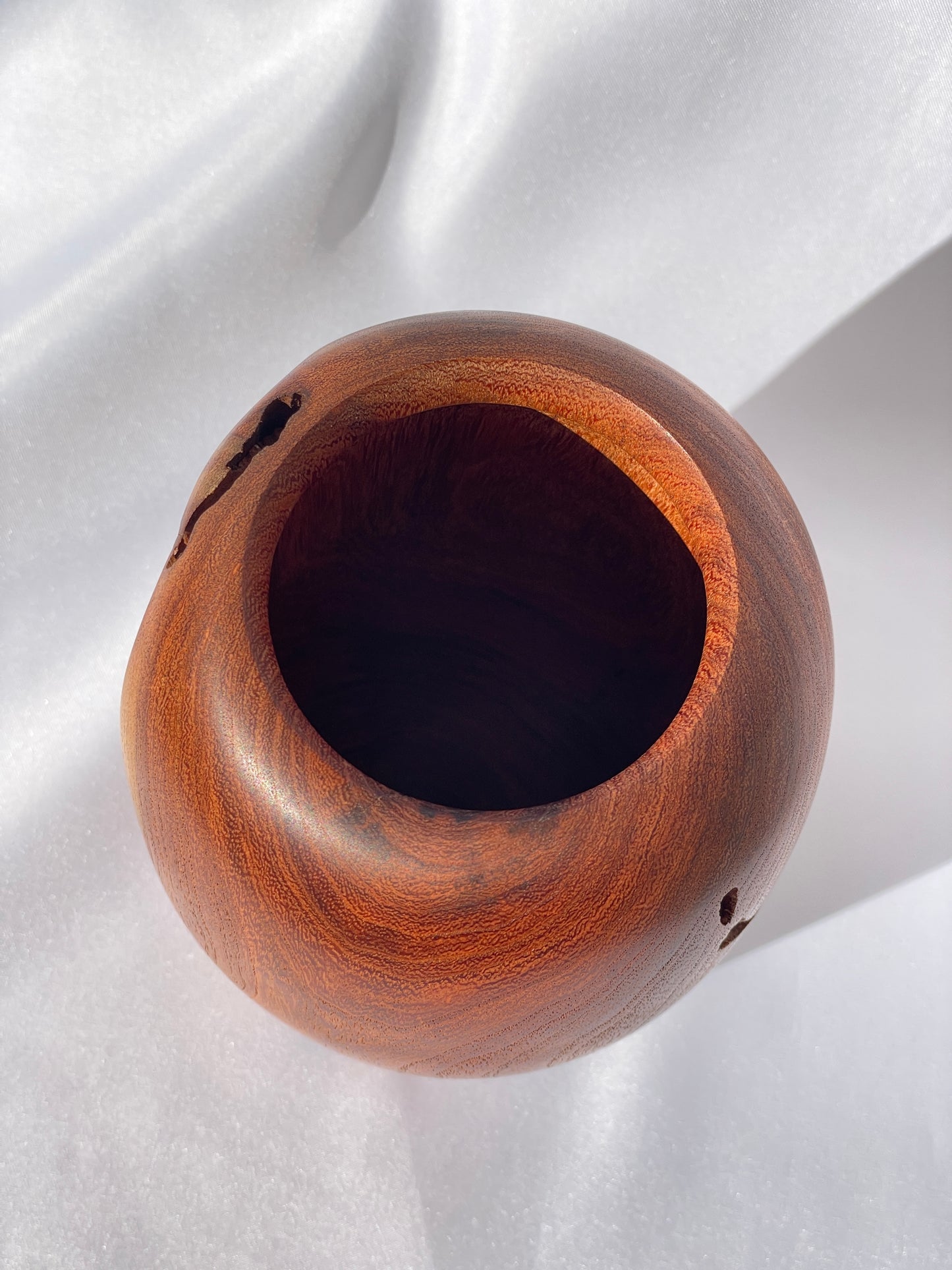 Mesquite natural side vase
