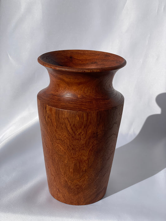 Tapered mesquite vase