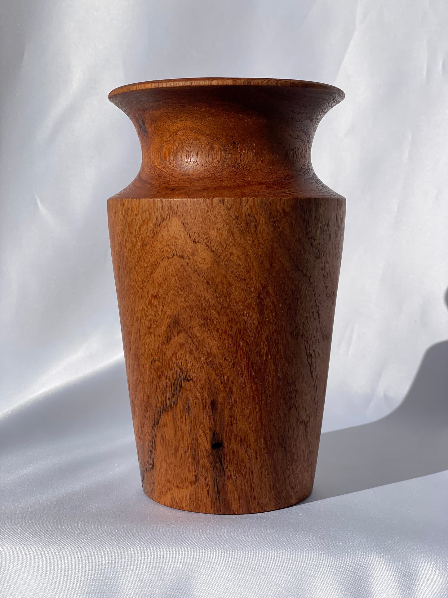 Tapered mesquite vase