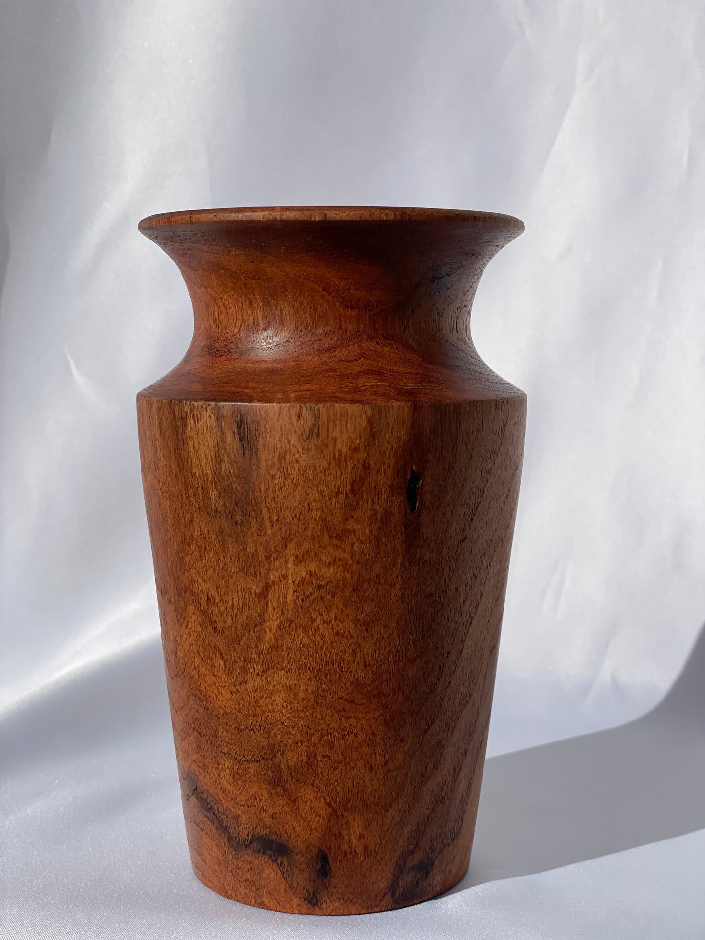 Tapered mesquite vase