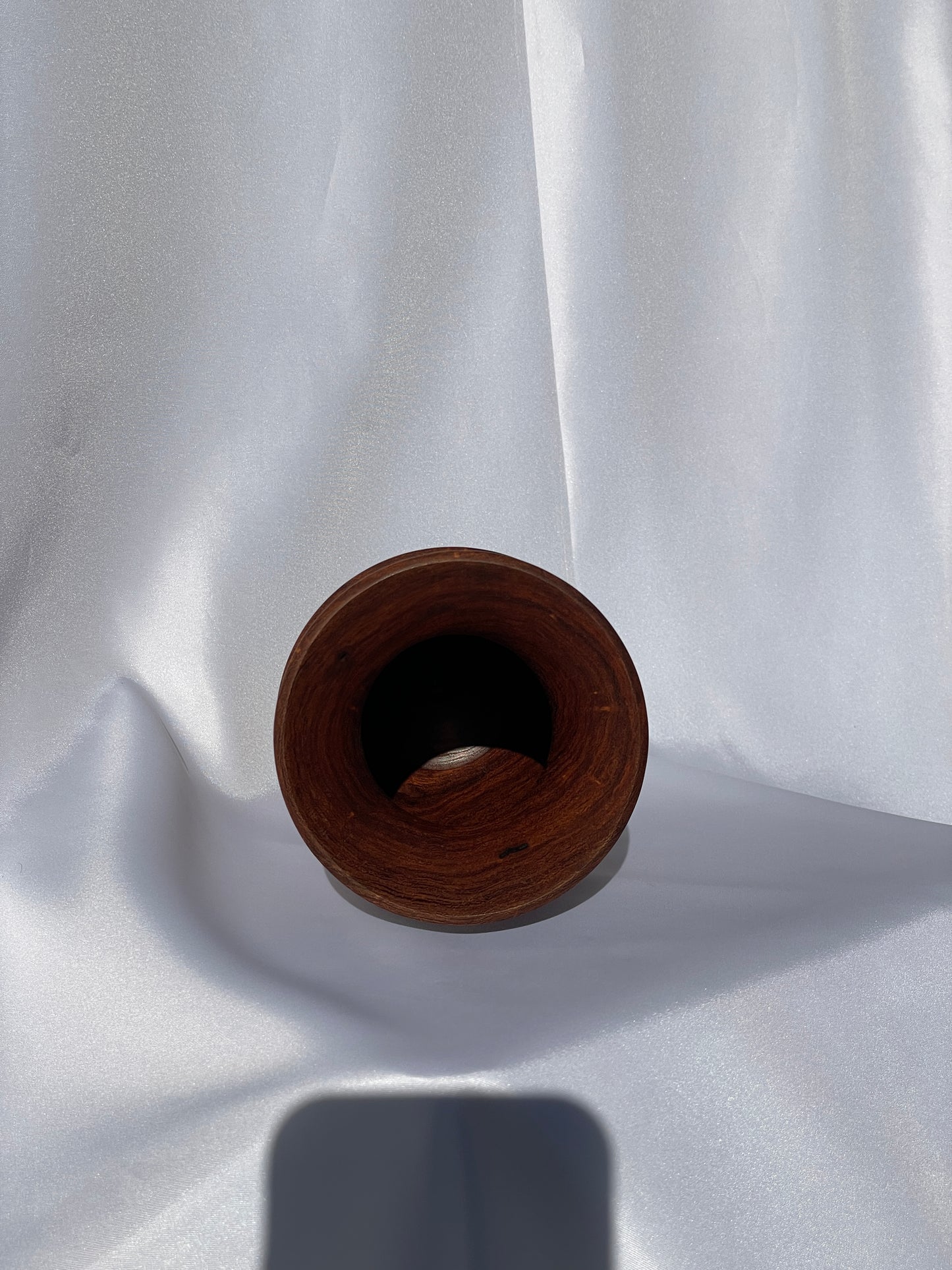 Tapered mesquite vase