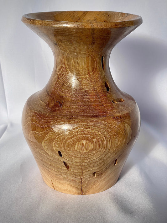 Wide rim pecan vase