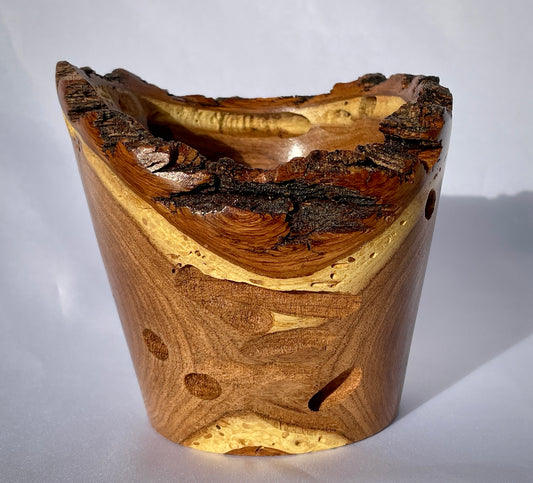 Mesquite live edge cup