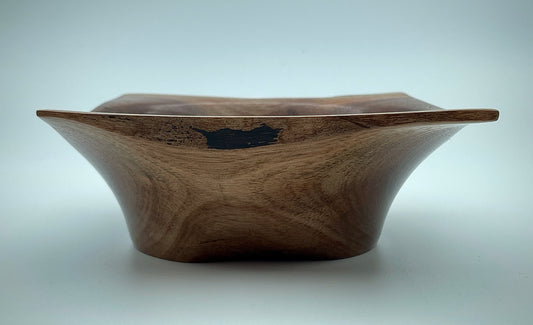 Black walnut square bowl