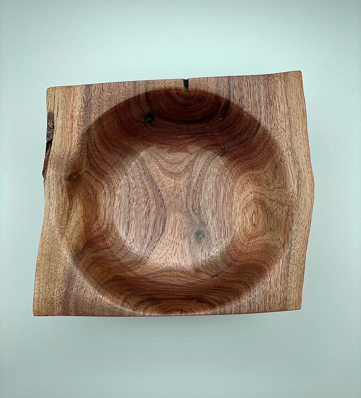 Black walnut square bowl