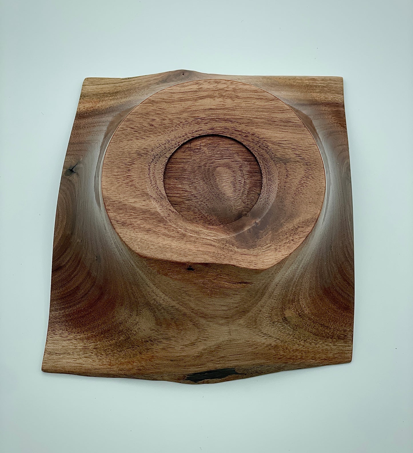 Black walnut square bowl