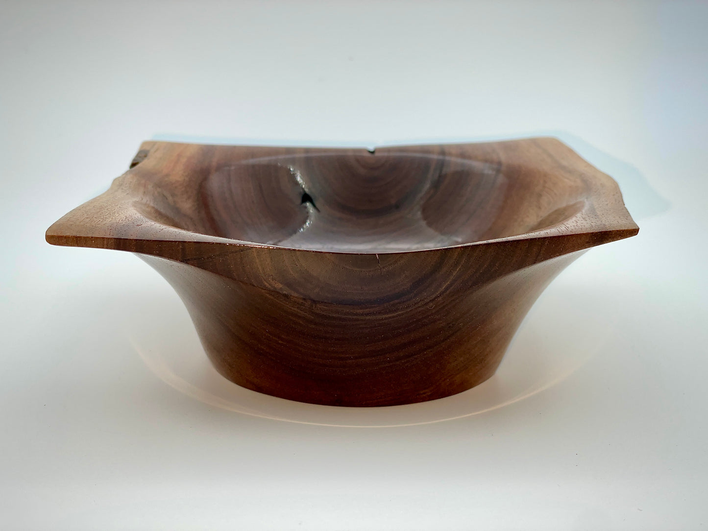 Black walnut square bowl