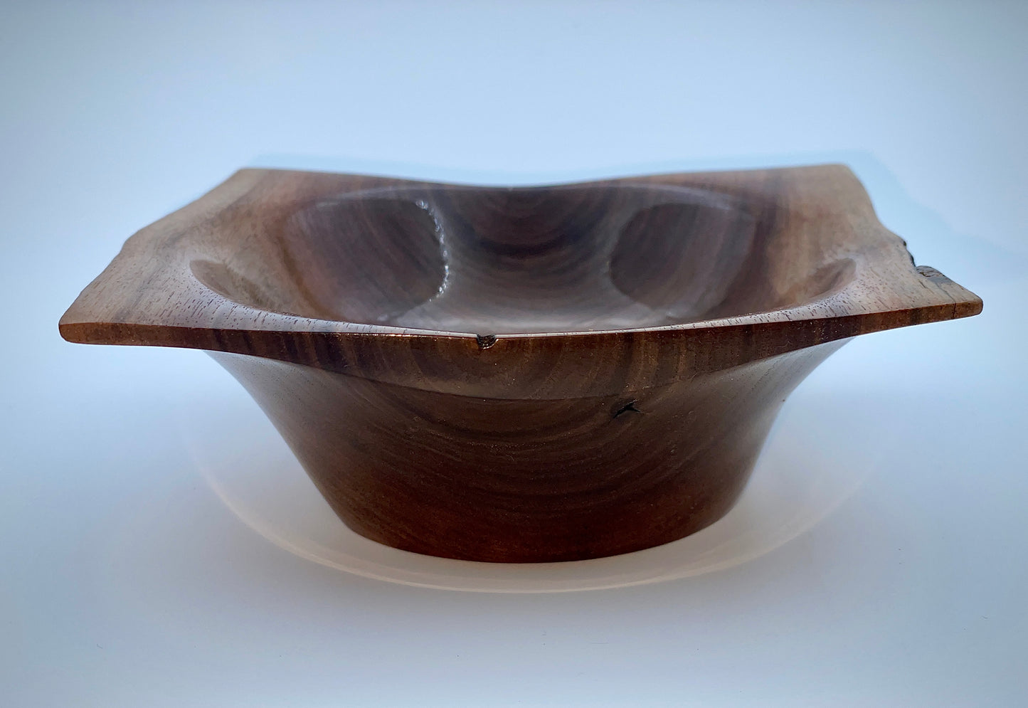 Black walnut square bowl