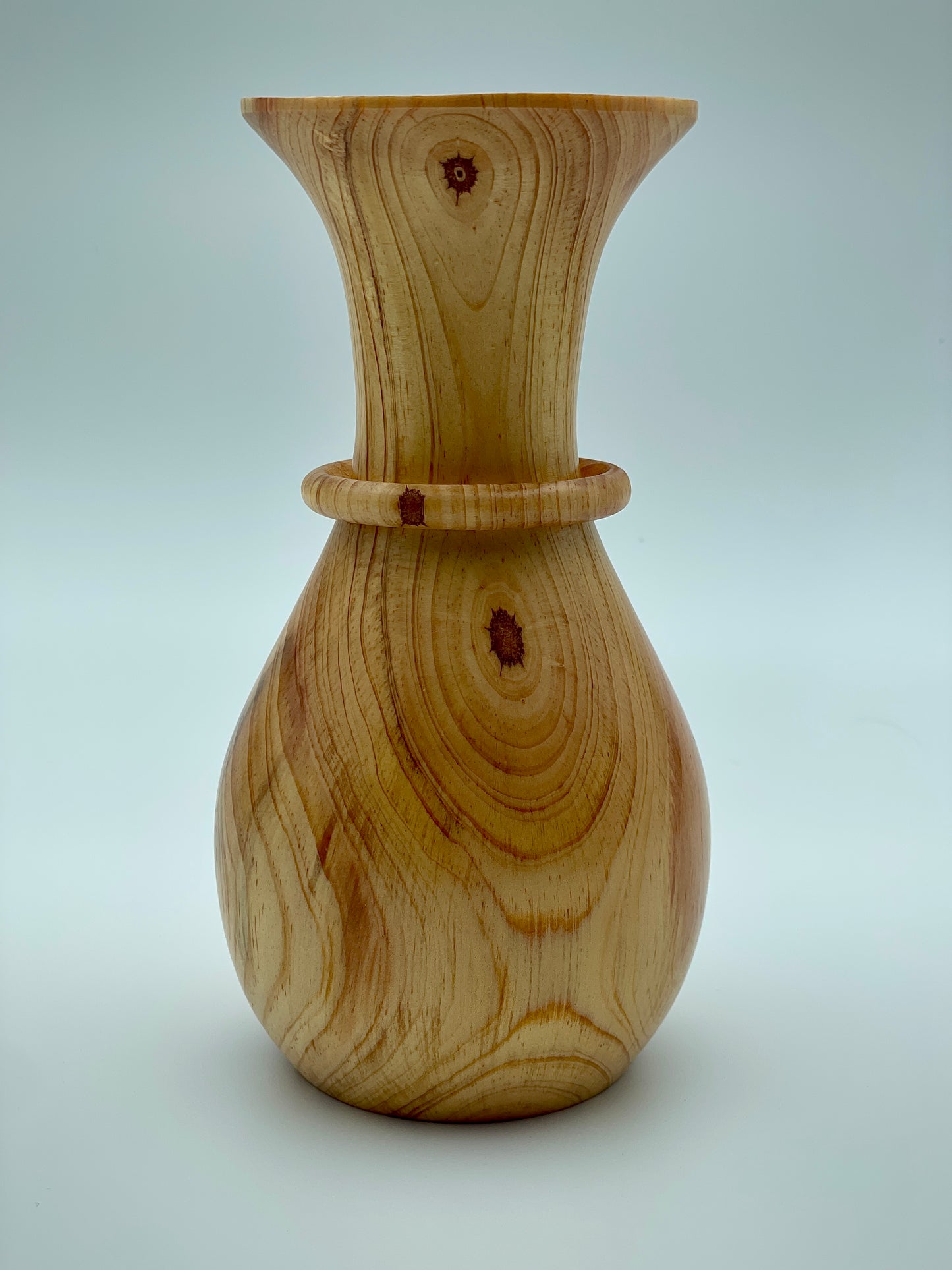 Captive ring pine vase
