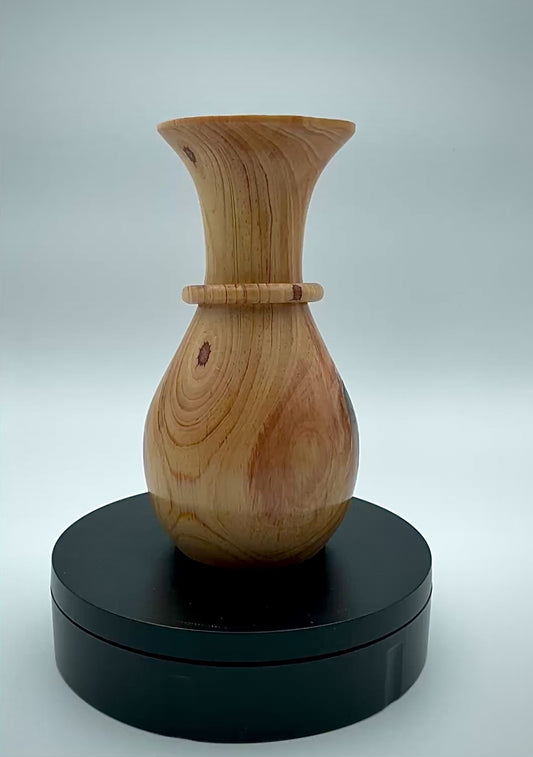 Captive ring pine vase