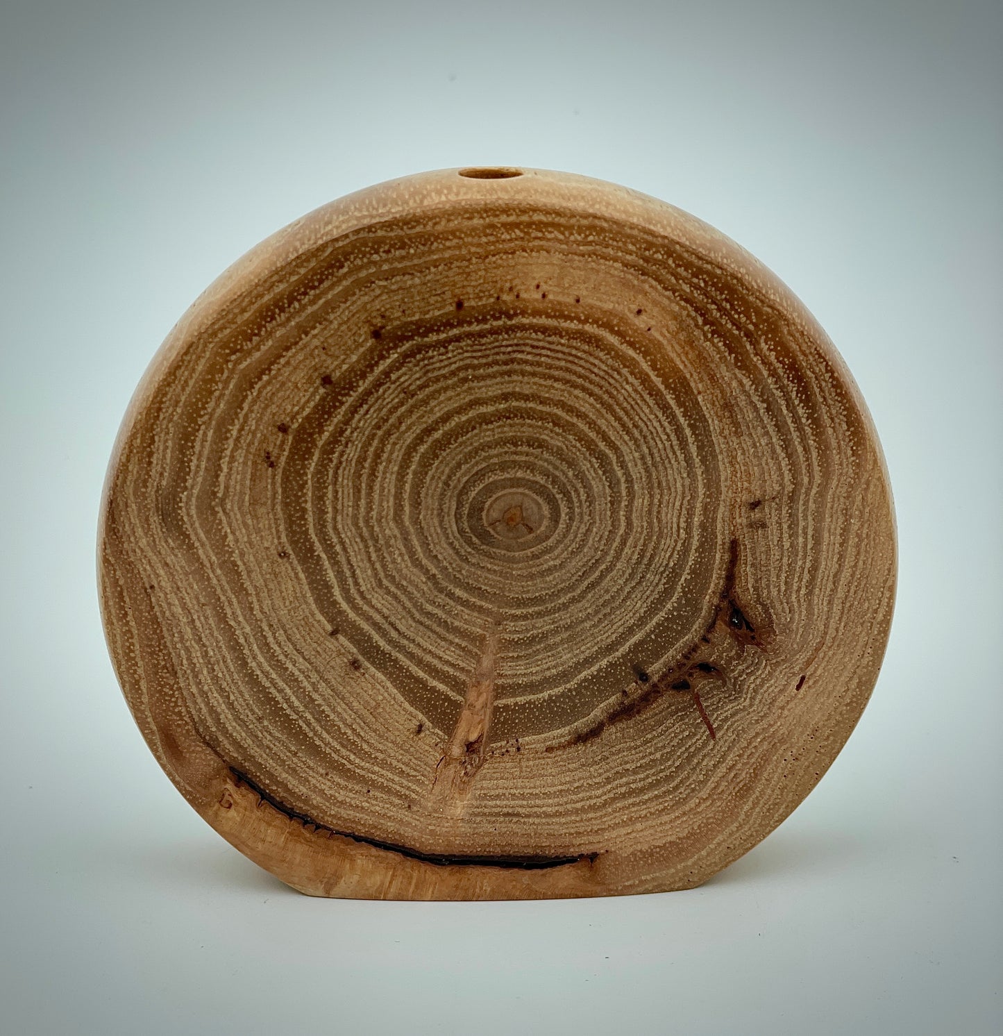 Pecan disc vase