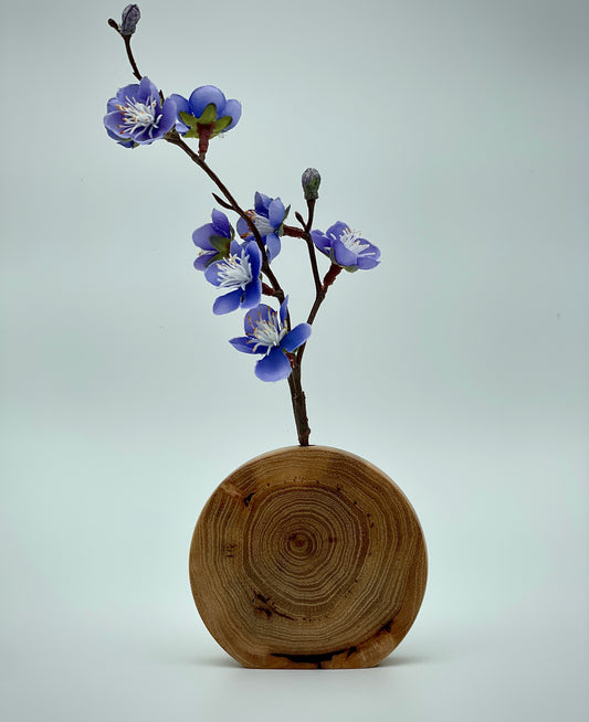 Pecan disc vase