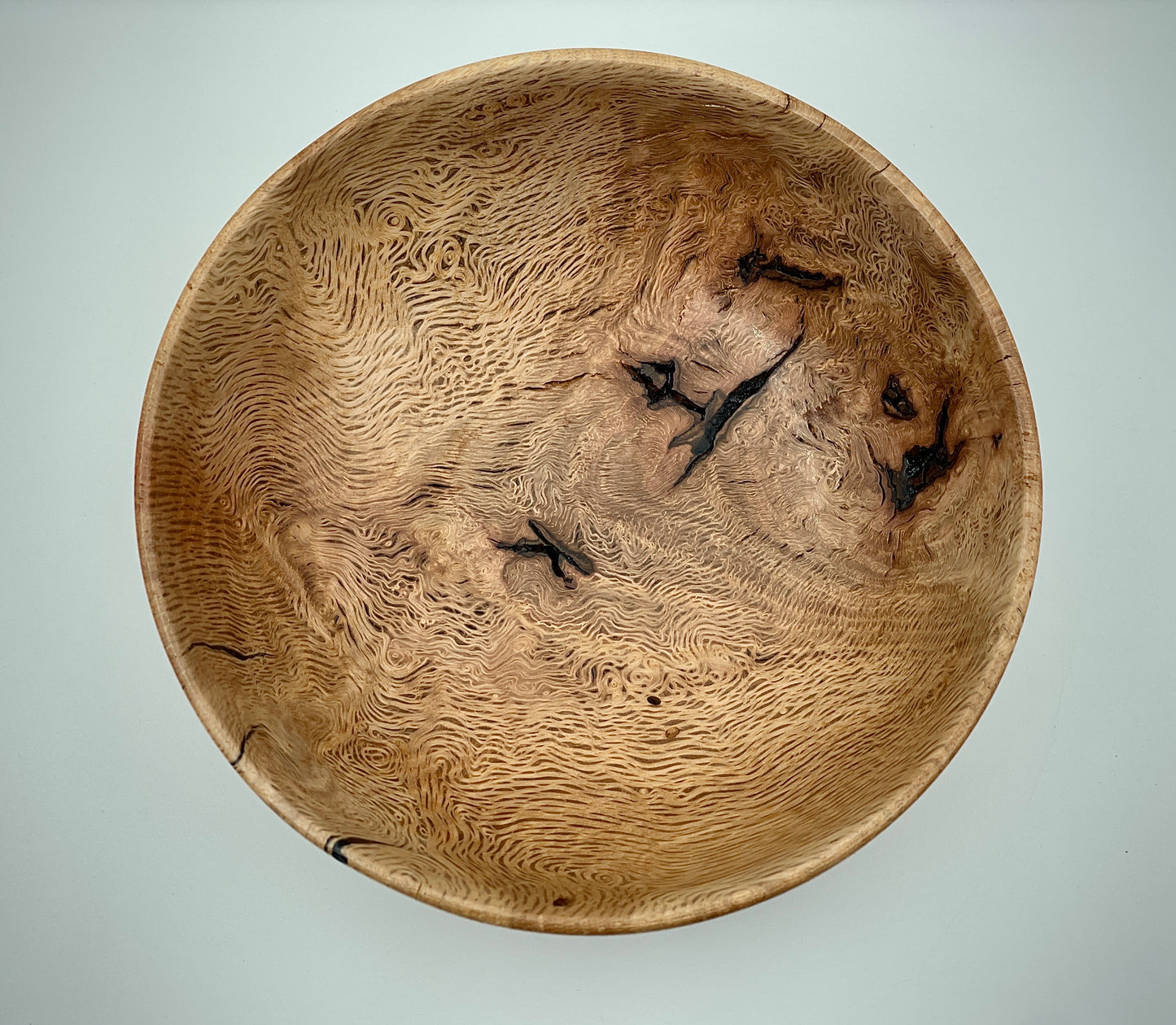 Burled oak bowl