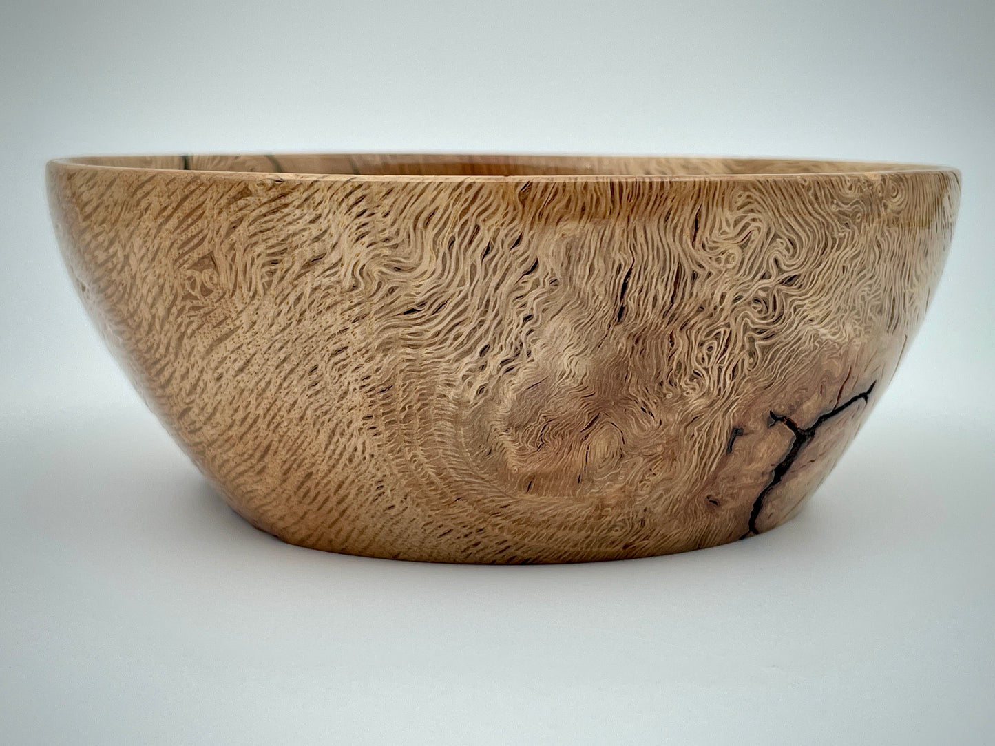 Burled oak bowl