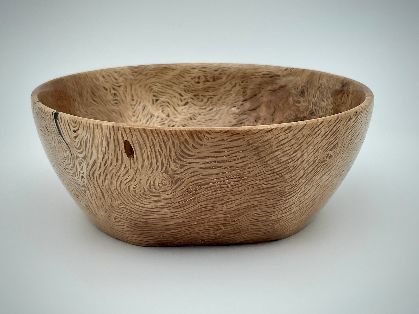 Burled oak bowl