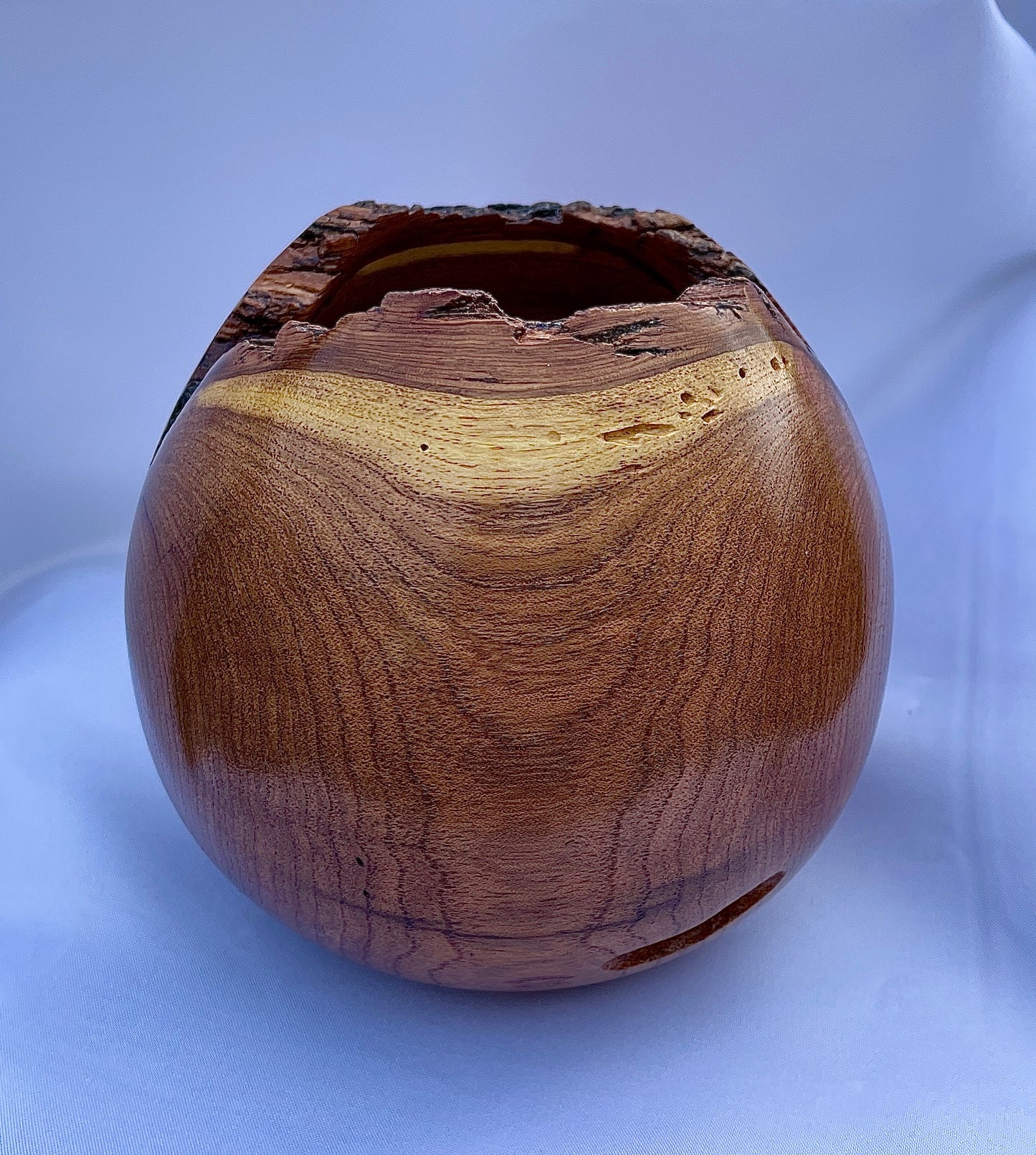 Mesquite vessel with live edge