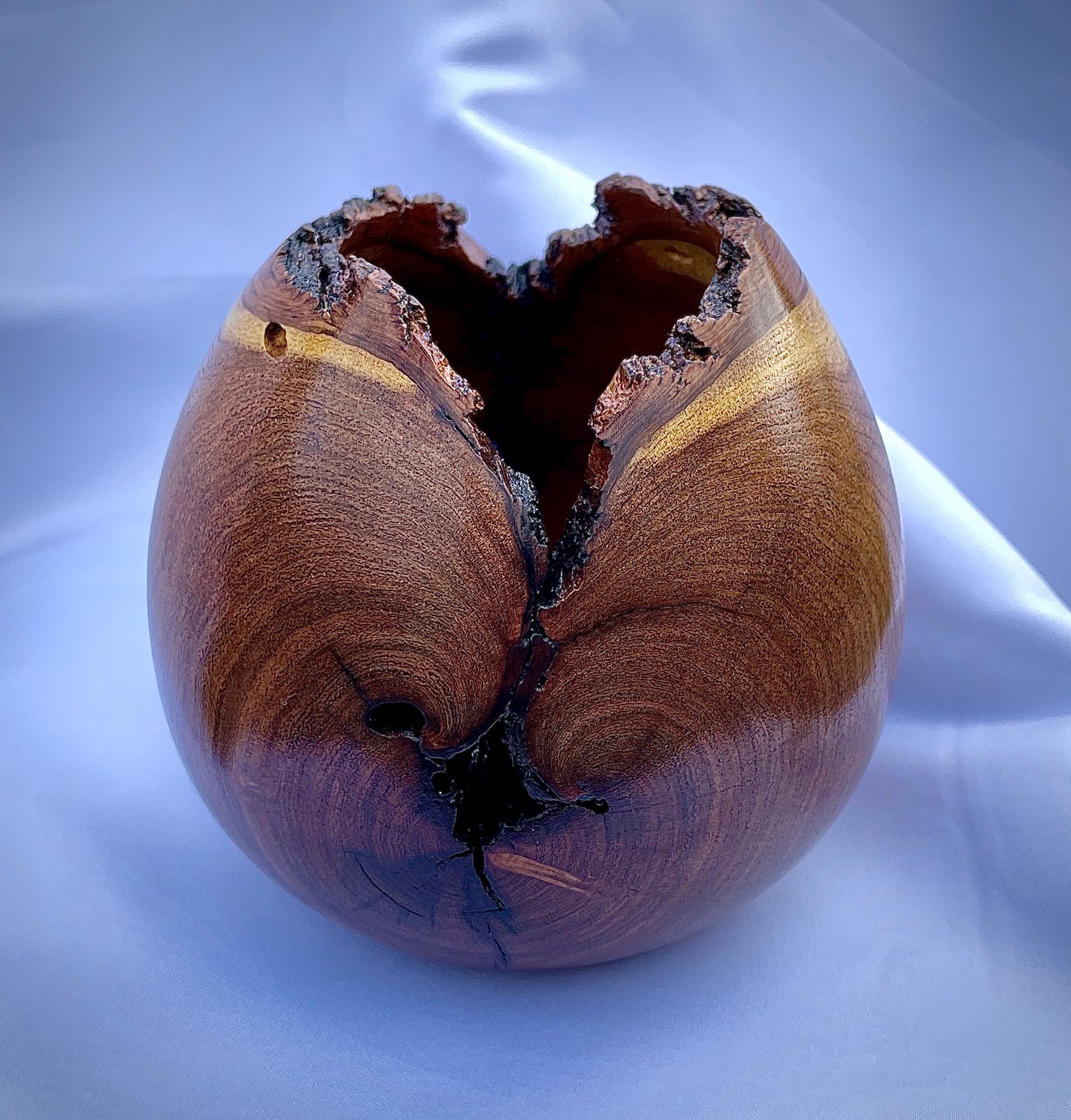 Mesquite vessel with live edge