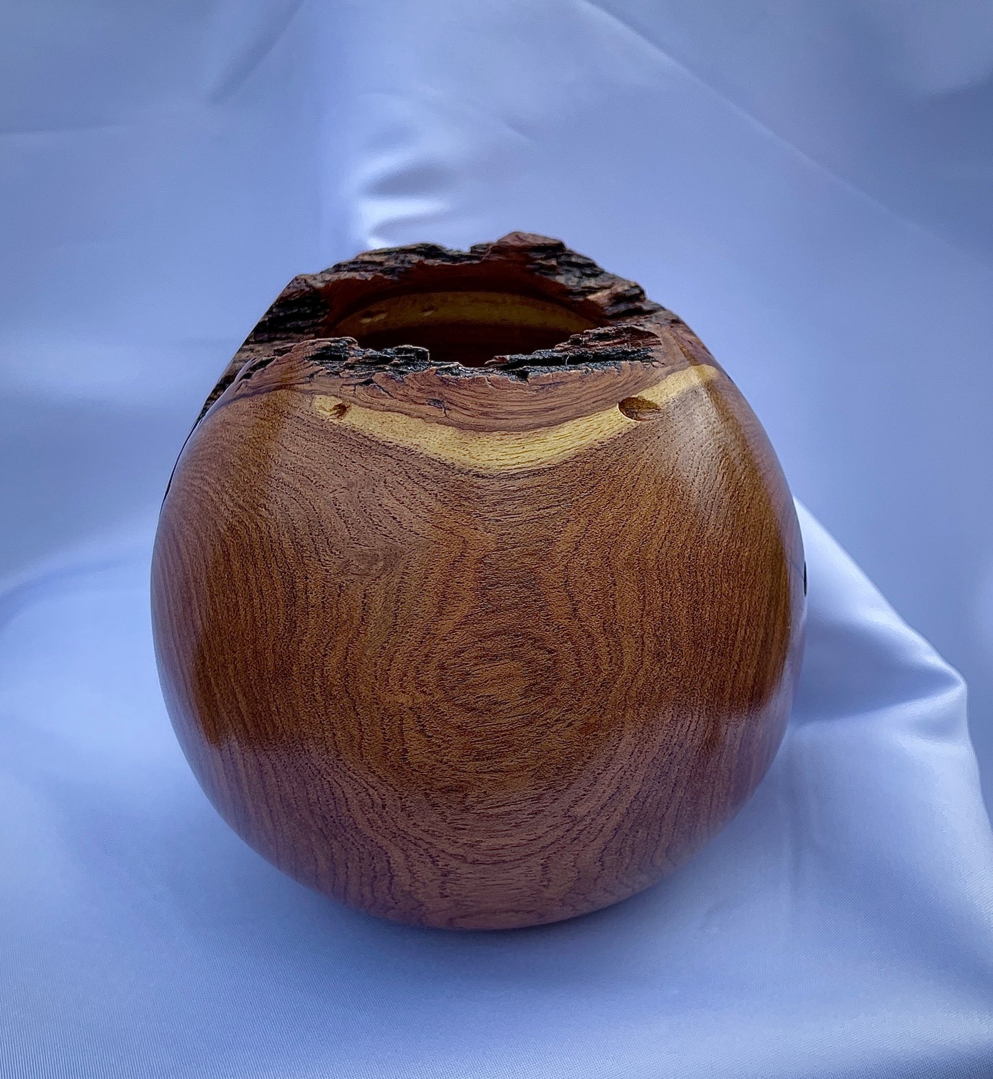 Mesquite vessel with live edge