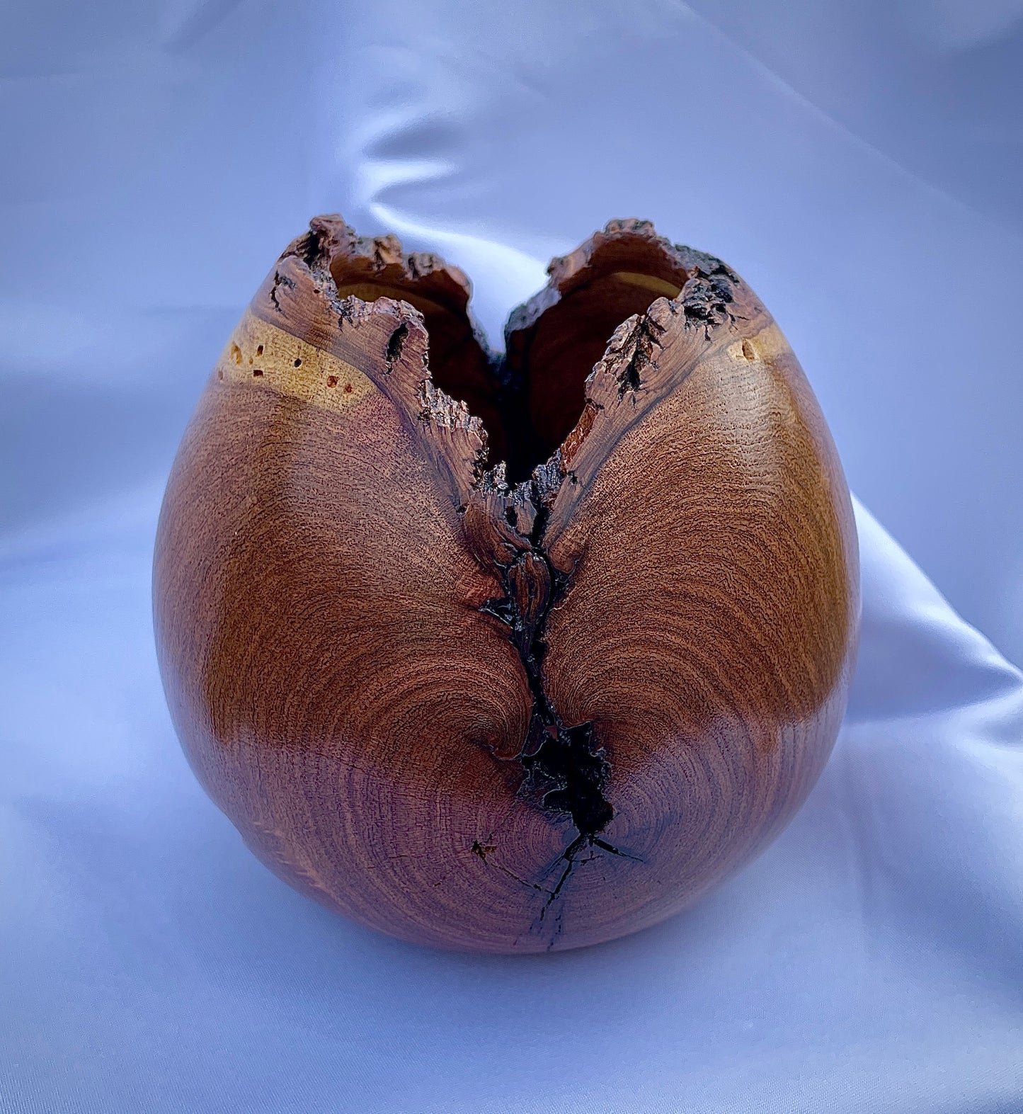 Mesquite vessel with live edge