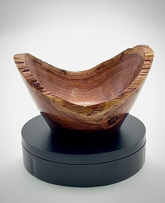 Natural edge mesquite bowl